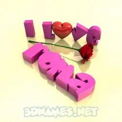 roma in I Love ??? style - 3D name wallpaper