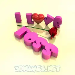 ross in I Love ??? style - 3D name wallpaper