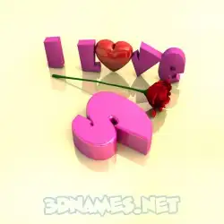 s in I Love ??? style - 3D name wallpaper