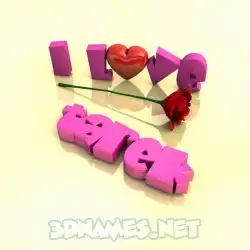 tarek in I Love ??? style - 3D name wallpaper