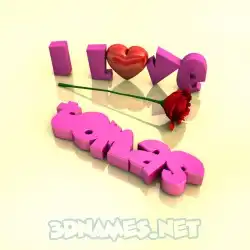 tomas in I Love ??? style - 3D name wallpaper