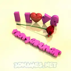 vidhyakumar in I Love ??? style - 3D name wallpaper