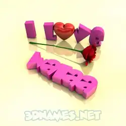walaa in I Love ??? style - 3D name wallpaper