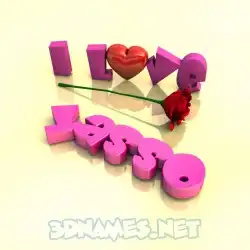 yasso in I Love ??? style - 3D name wallpaper
