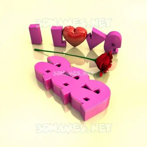 aaa in I Love ??? style - 3D name wallpaper