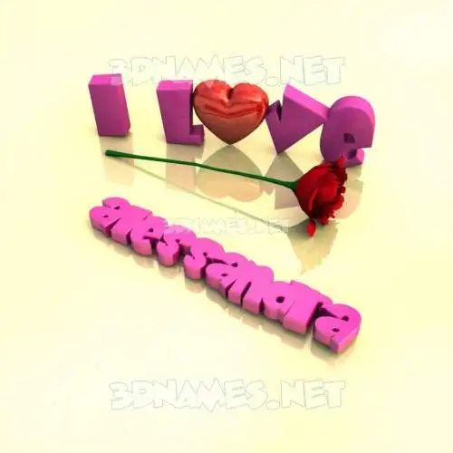 alessandra in I Love ??? style - 3D name wallpaper