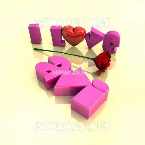 avi in I Love ??? style - 3D name wallpaper