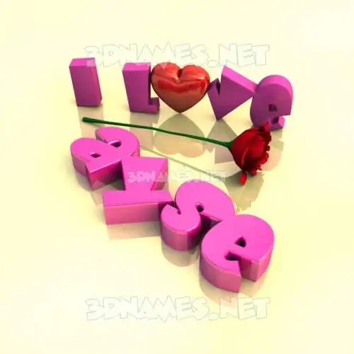 ayse in I Love ??? style - 3D name wallpaper