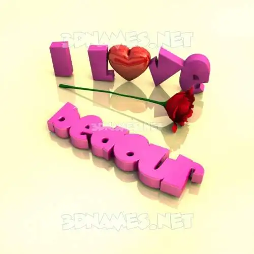 bedour in I Love ??? style - 3D name wallpaper