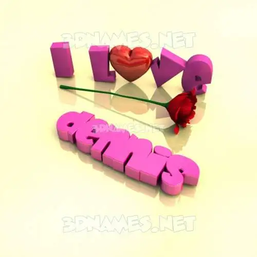 dennis in I Love ??? style - 3D name wallpaper dennis in I Love ??? style - 3D name wallpaper