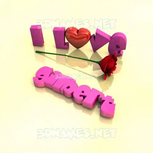 gilbert in I Love ??? style - 3D name wallpaper gilbert in I Love ??? style - 3D name wallpaper