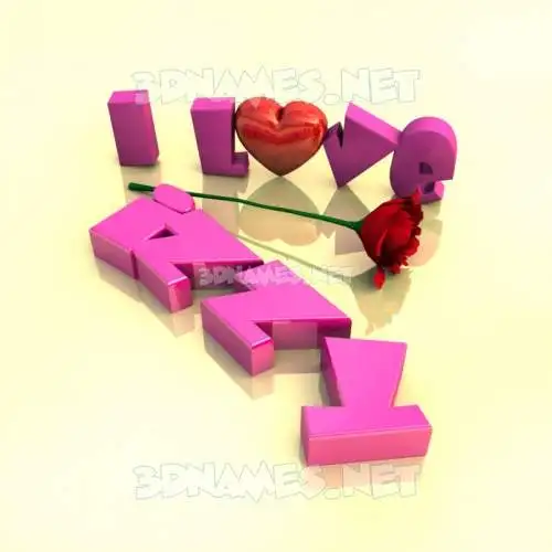 izzy in I Love ??? style - 3D name wallpaper