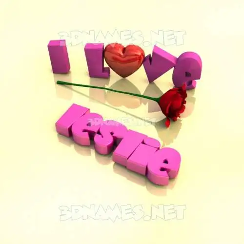 leslie in I Love ??? style - 3D name wallpaper leslie in I Love ??? style - 3D name wallpaper