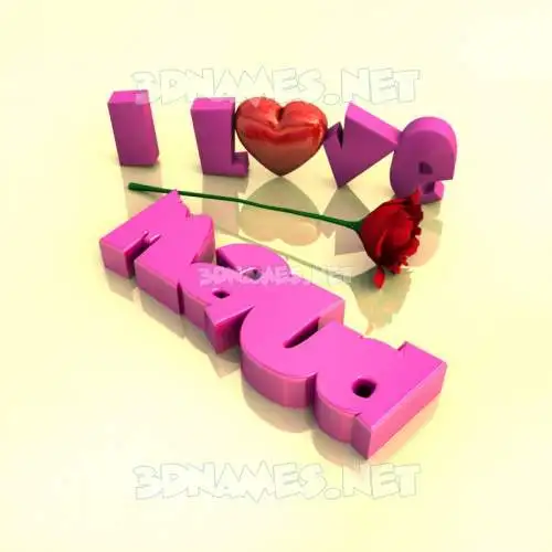 maud in I Love ??? style - 3D name wallpaper