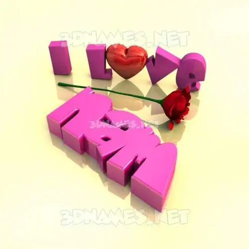 nam in I Love ??? style - 3D name wallpaper