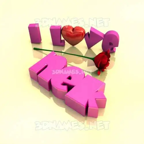 nek in I Love ??? style - 3D name wallpaper nek in I Love ??? style - 3D name wallpaper