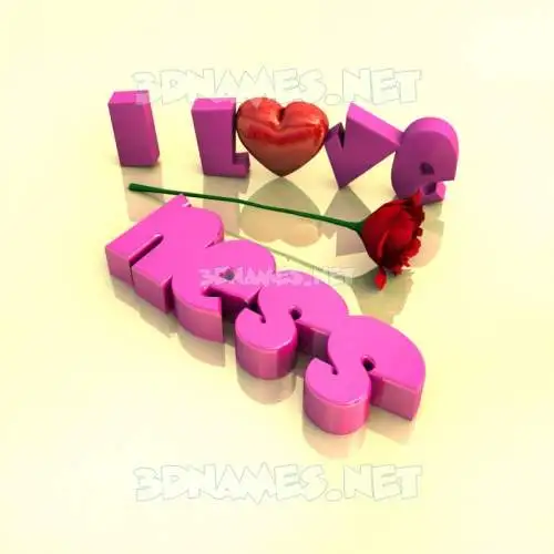 ness in I Love ??? style - 3D name wallpaper