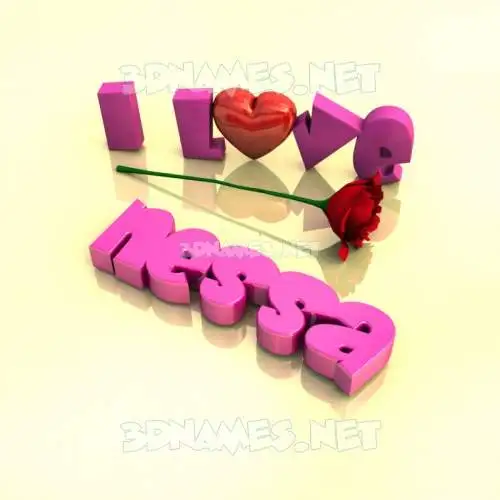 nessa in I Love ??? style - 3D name wallpaper nessa in I Love ??? style - 3D name wallpaper