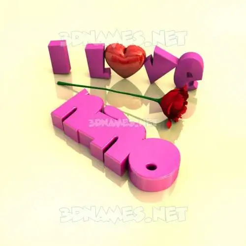 nino in I Love ??? style - 3D name wallpaper
