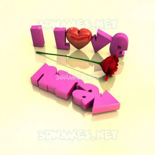 nirav in I Love ??? style - 3D name wallpaper