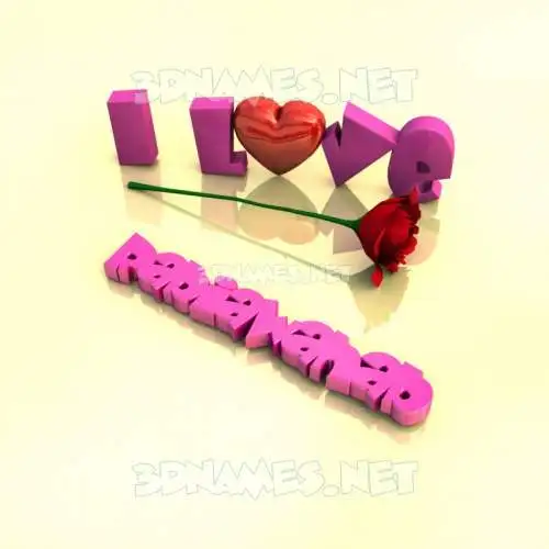 rabiawahab in I Love ??? style - 3D name wallpaper rabiawahab in I Love ??? style - 3D name wallpaper