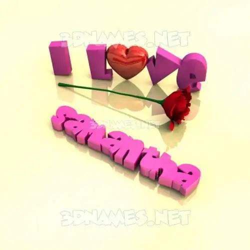 samantha in I Love ??? style - 3D name wallpaper samantha in I Love ??? style - 3D name wallpaper