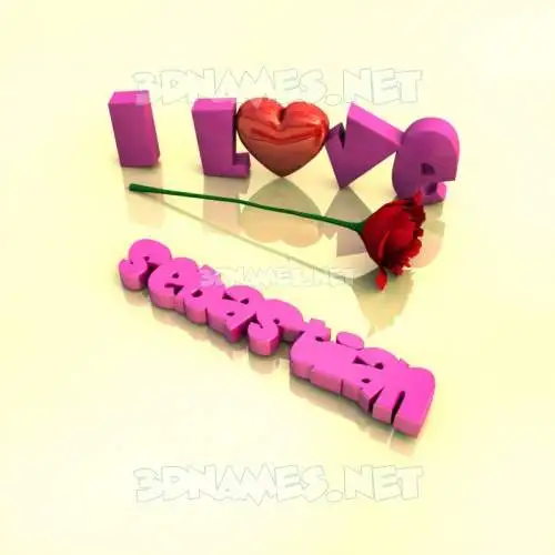 sebastian in I Love ??? style - 3D name wallpaper sebastian in I Love ??? style - 3D name wallpaper