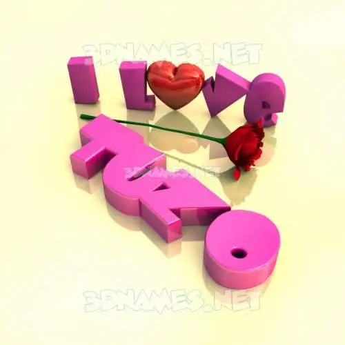 tuzo in I Love ??? style - 3D name wallpaper