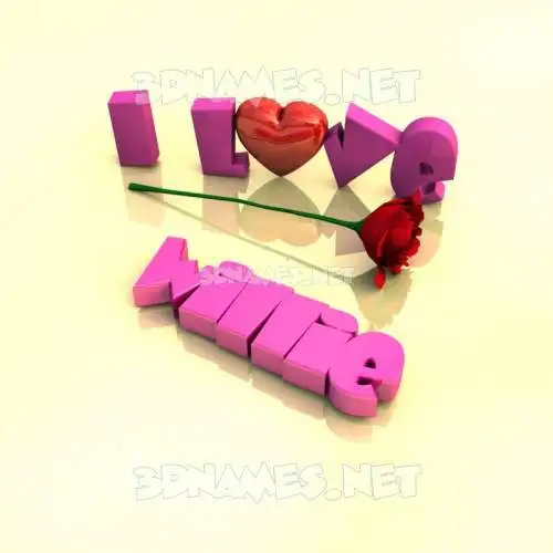 willie in I Love ??? style - 3D name wallpaper