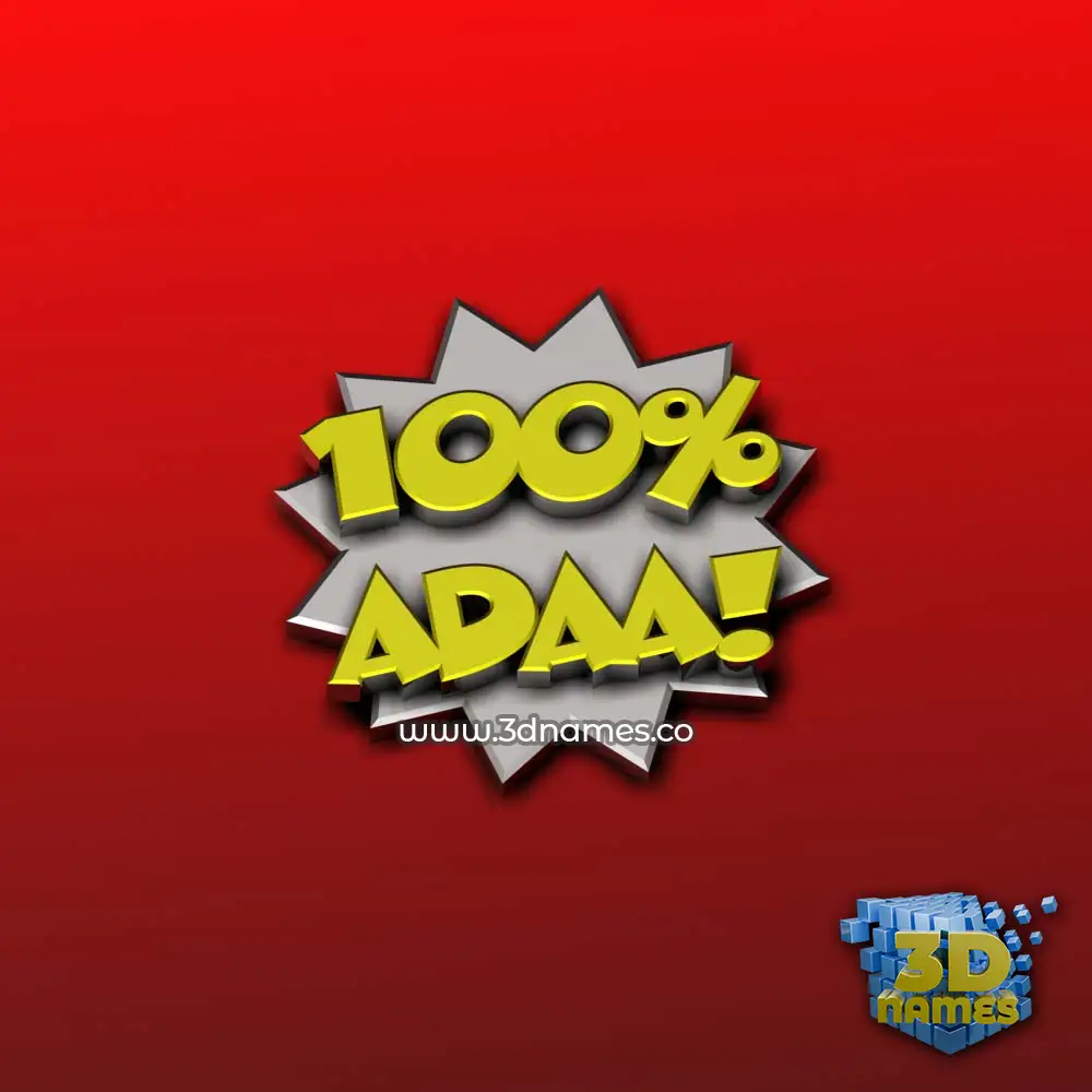adaa in 100 Percent style - 3D name wallpaper adaa in 100 Percent style - 3D name wallpaper