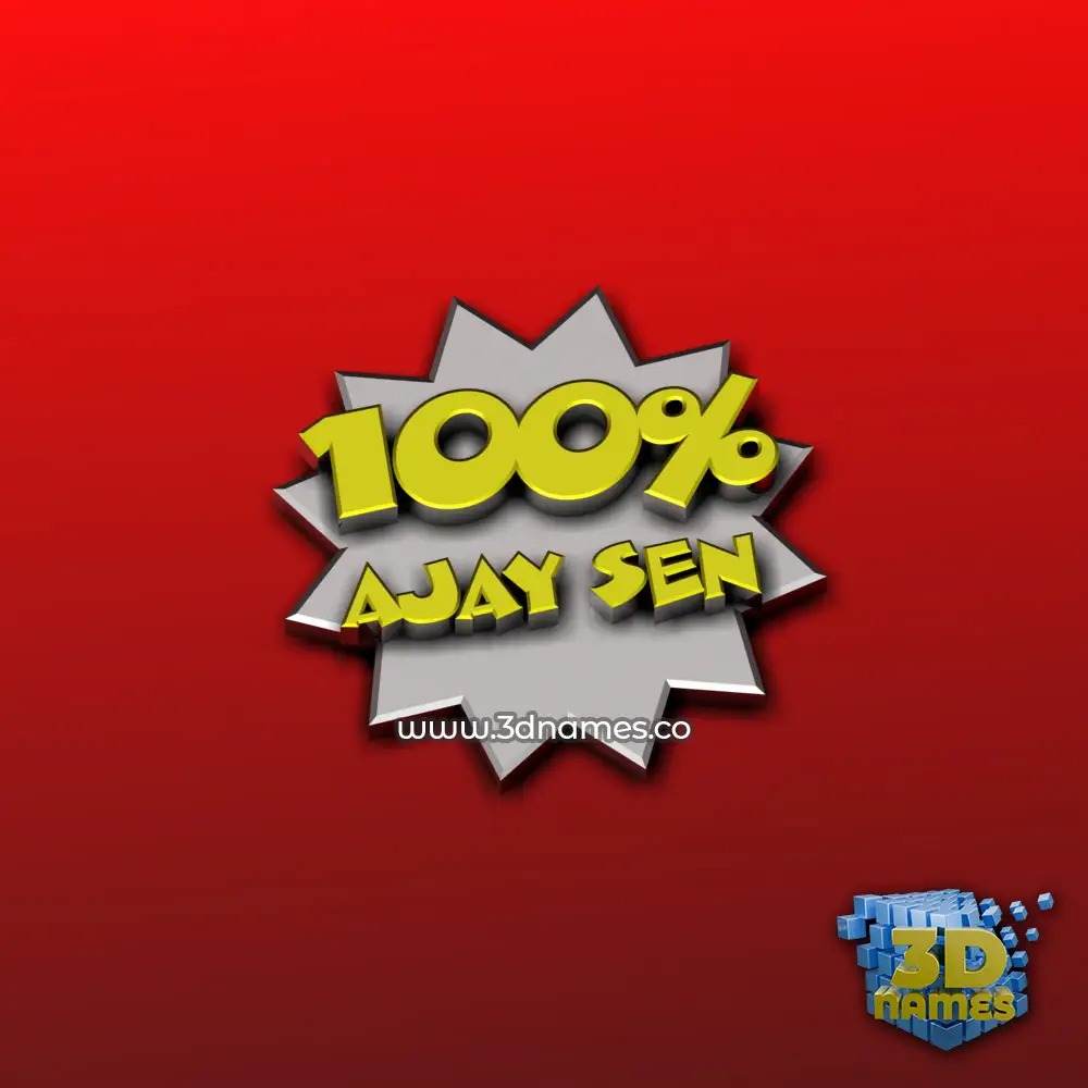 ajay sen in 100 Percent style - 3D name wallpaper ajay sen in 100 Percent style - 3D name wallpaper
