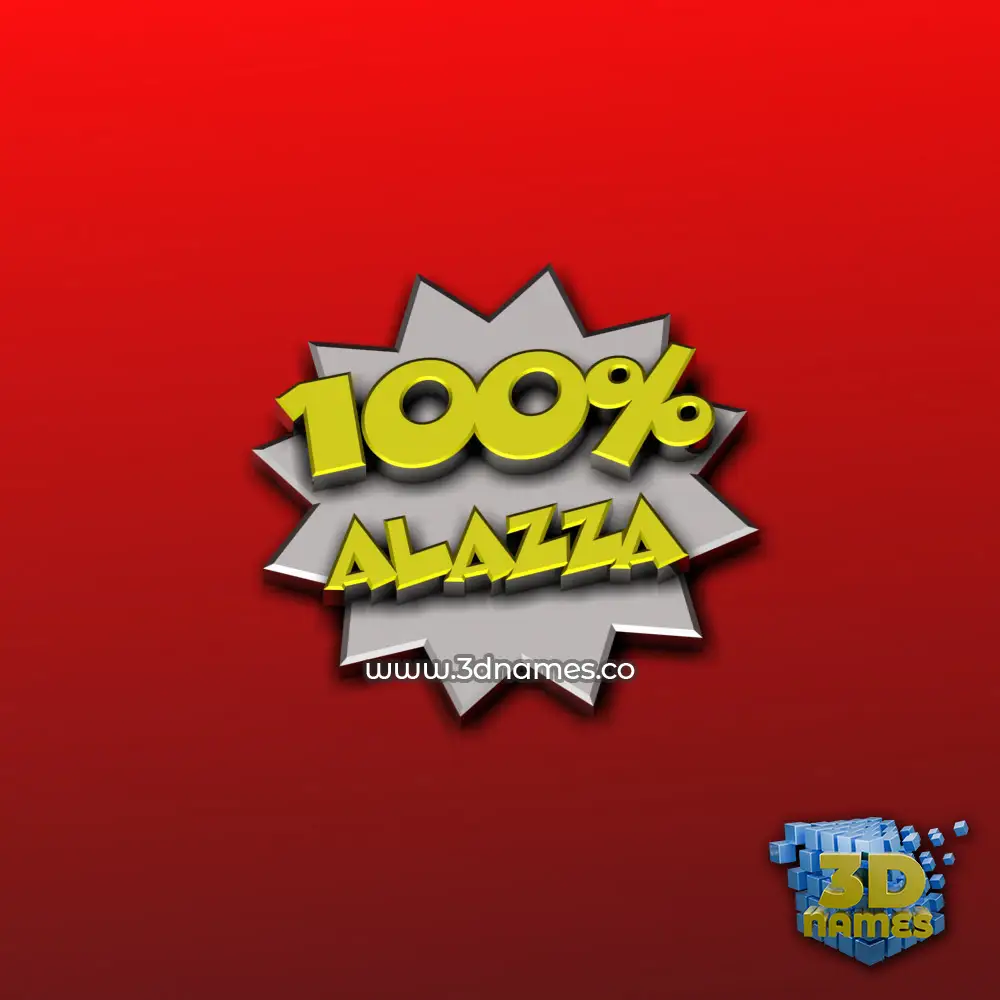 alazza in 100 Percent style - 3D name wallpaper alazza in 100 Percent style - 3D name wallpaper