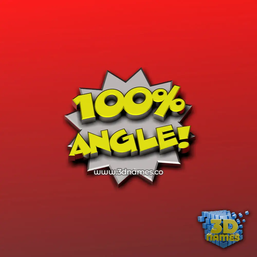 angle in 100 Percent style - 3D name wallpaper