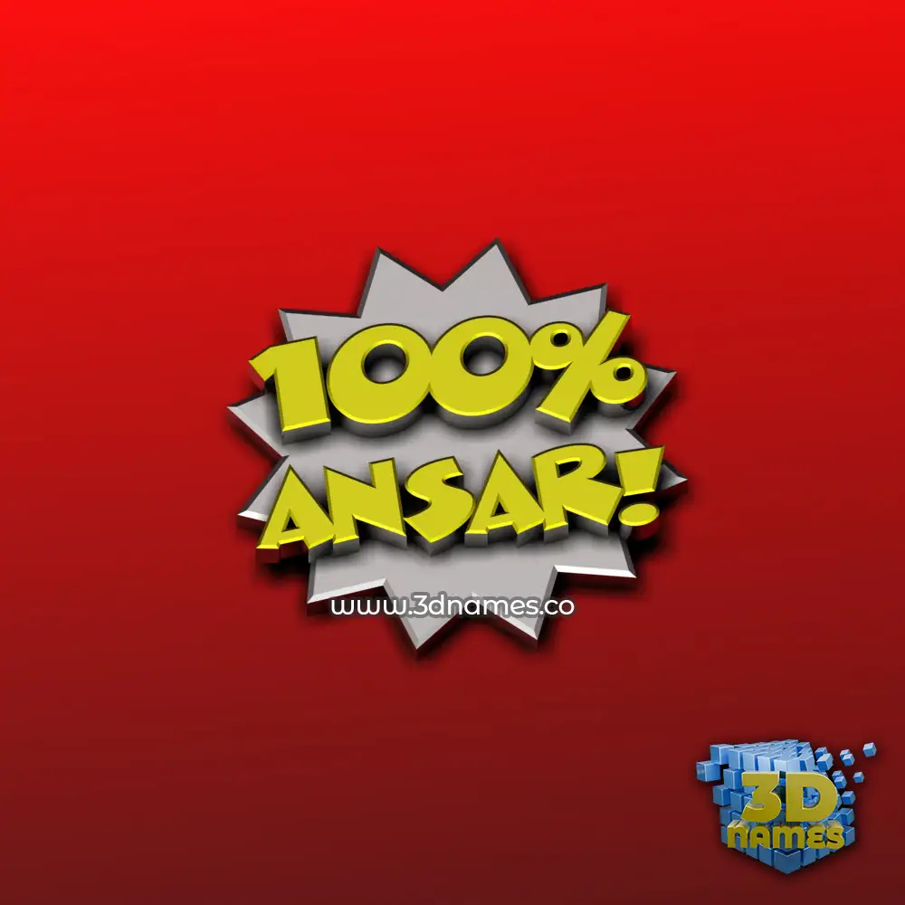 ansar in 100 Percent style - 3D name wallpaper ansar in 100 Percent style - 3D name wallpaper