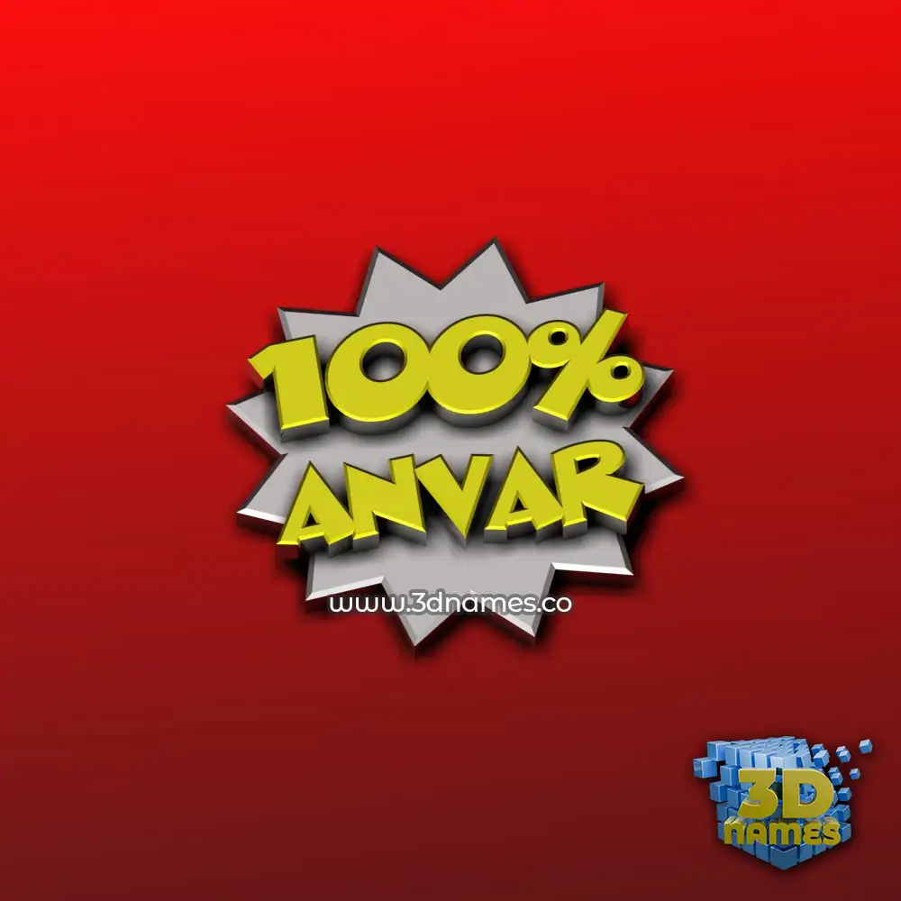 anvar in 100 Percent style - 3D name wallpaper anvar in 100 Percent style - 3D name wallpaper