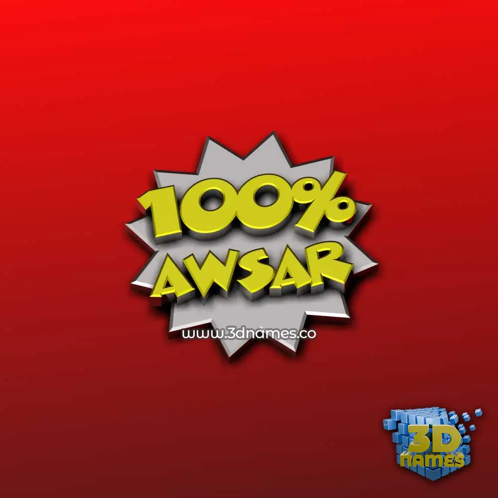awsar in 100 Percent style - 3D name wallpaper awsar in 100 Percent style - 3D name wallpaper