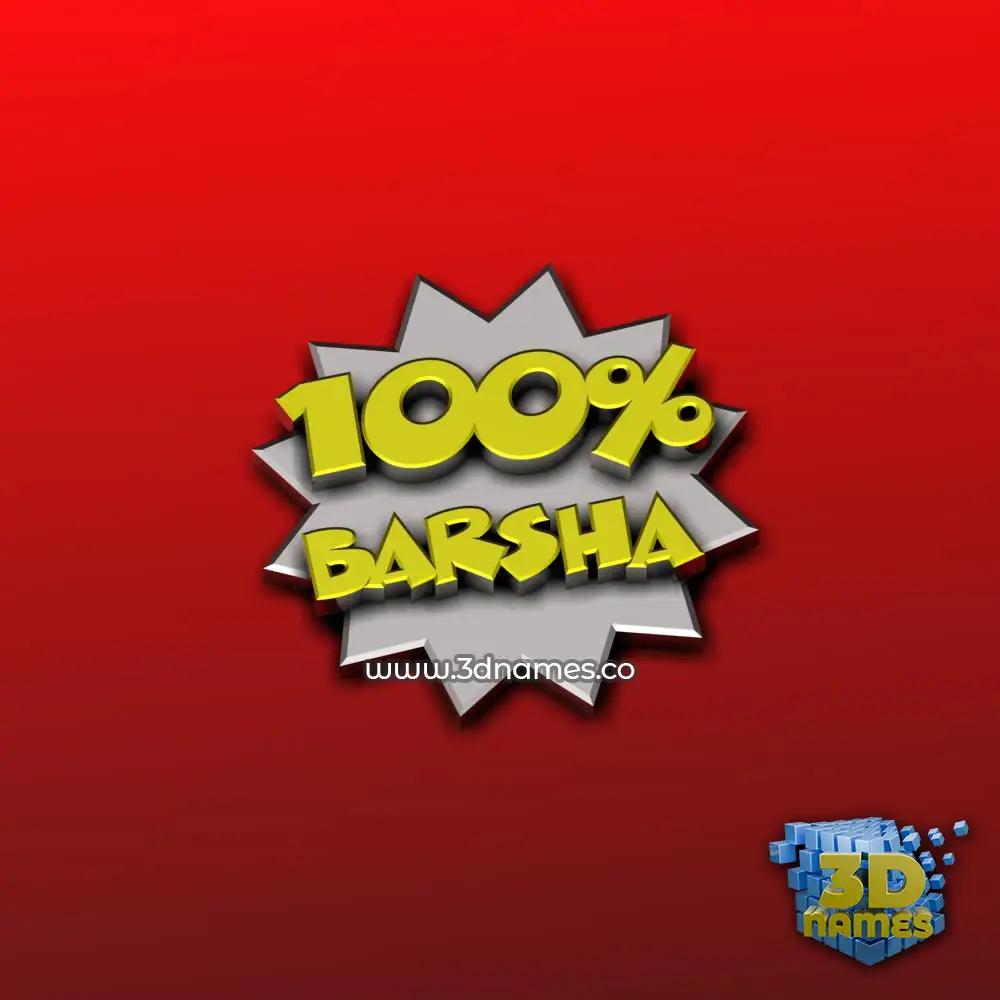 barsha in 100 Percent style - 3D name wallpaper barsha in 100 Percent style - 3D name wallpaper