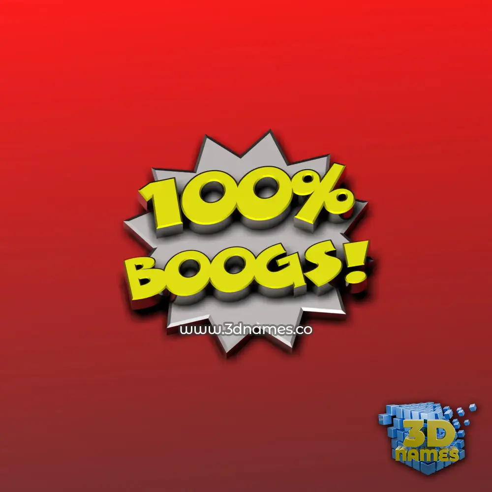 boogs in 100 Percent style - 3D name wallpaper boogs in 100 Percent style - 3D name wallpaper