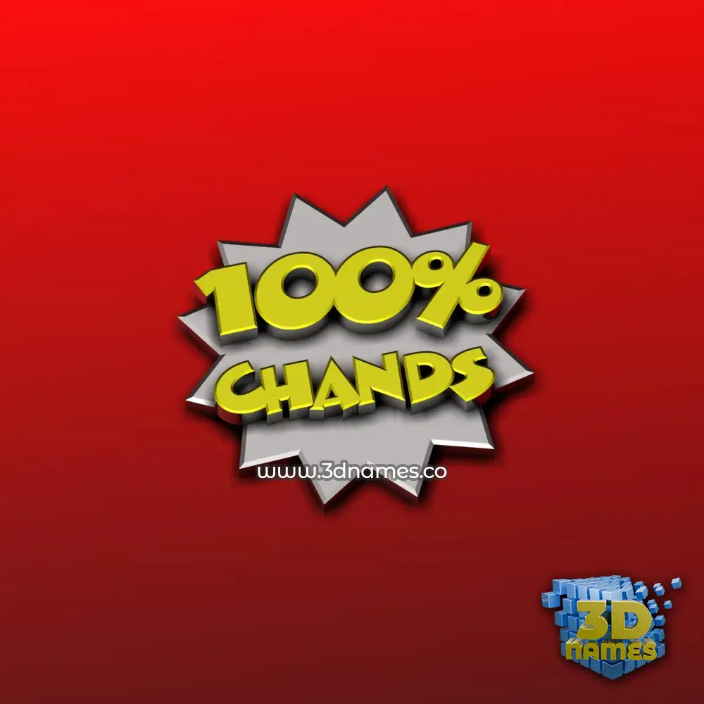 chands in 100 Percent style - 3D name wallpaper chands in 100 Percent style - 3D name wallpaper