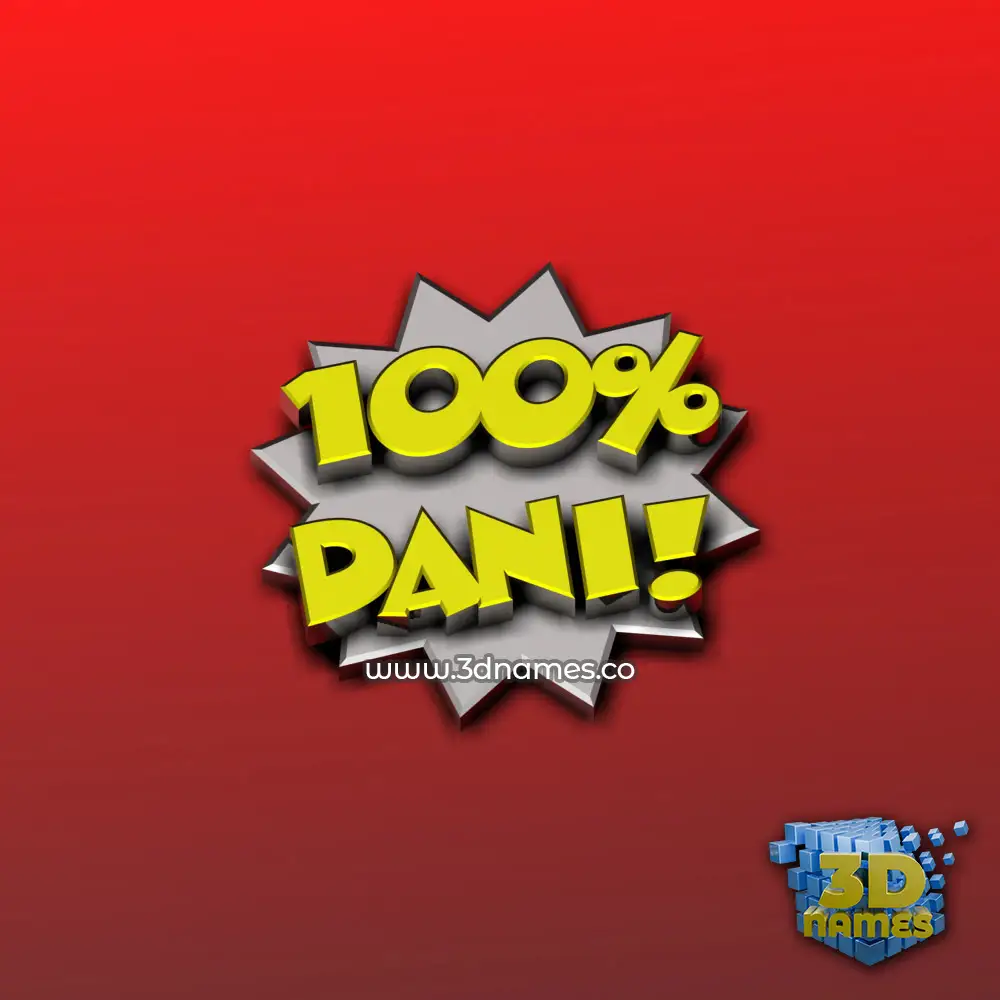 dani in 100 Percent style - 3D name wallpaper dani in 100 Percent style - 3D name wallpaper