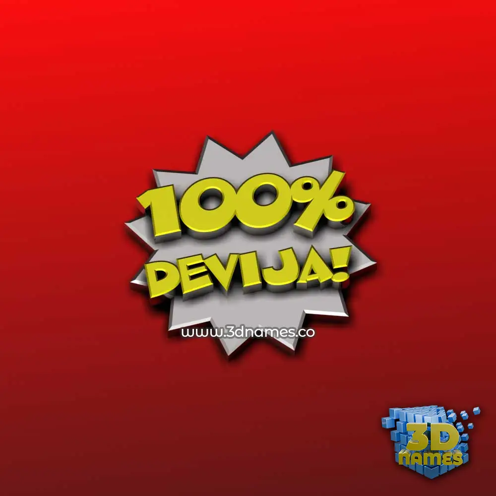 devija in 100 Percent style - 3D name wallpaper devija in 100 Percent style - 3D name wallpaper