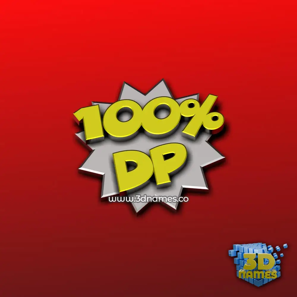 dp in 100 Percent style - 3D name wallpaper dp in 100 Percent style - 3D name wallpaper