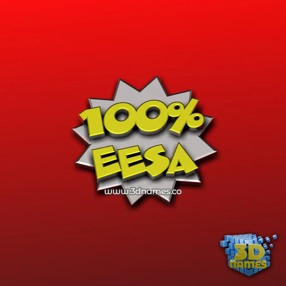eesa in 100 Percent style - 3D name wallpaper