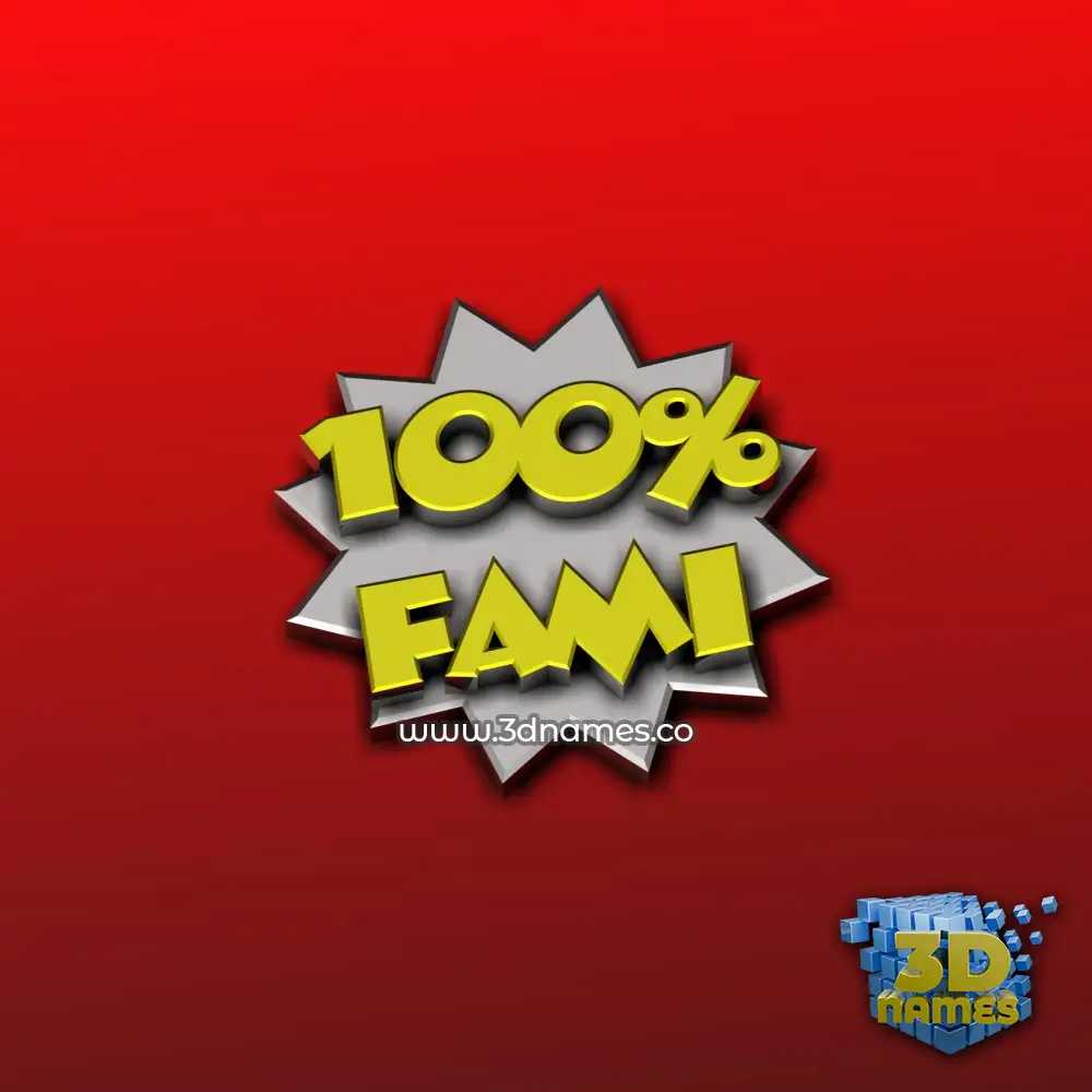 fami in 100 Percent style - 3D name wallpaper fami in 100 Percent style - 3D name wallpaper