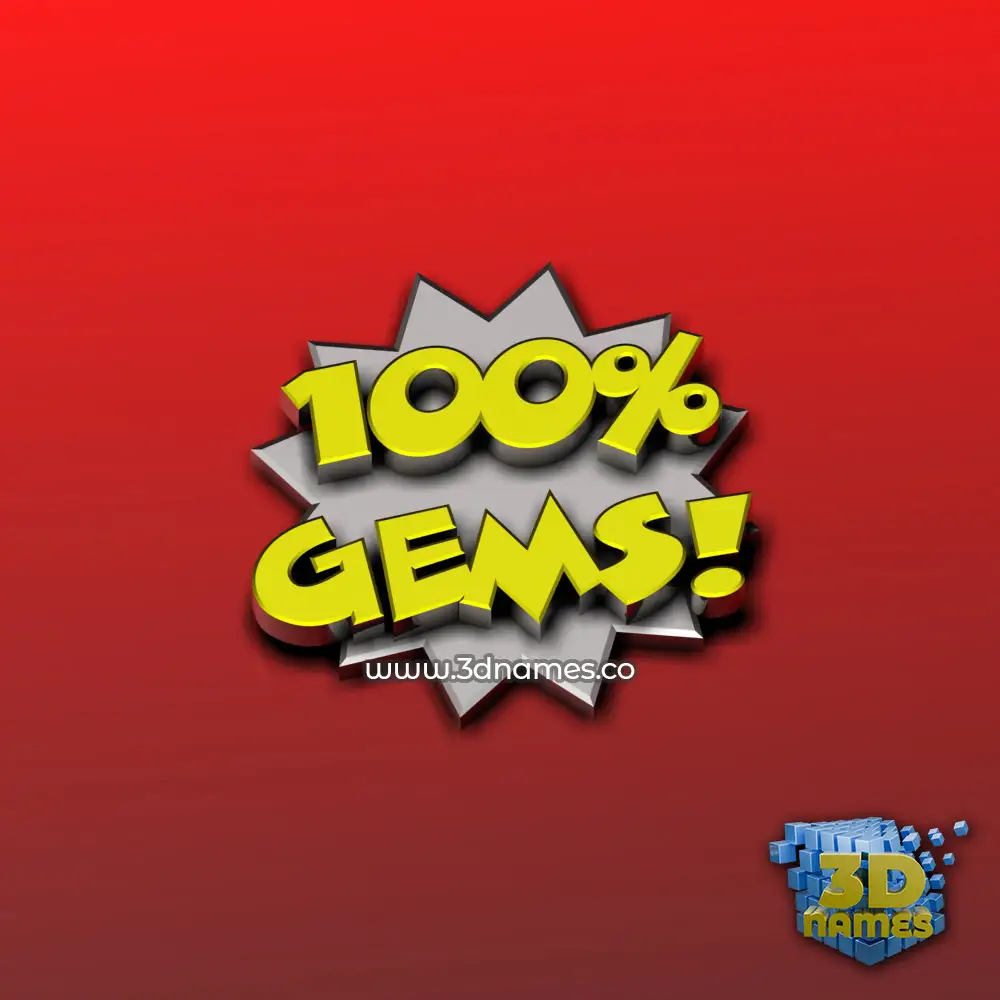 gems in 100 Percent style - 3D name wallpaper gems in 100 Percent style - 3D name wallpaper