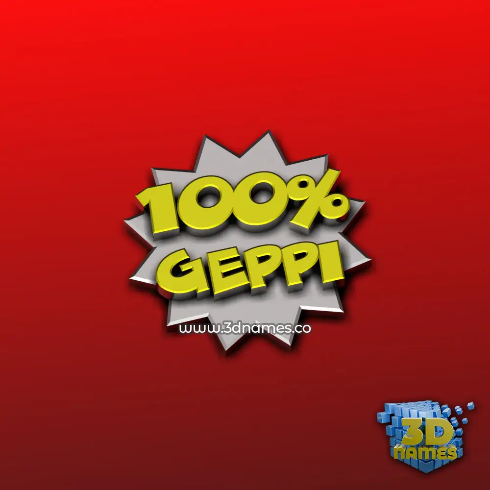 geppi in 100 Percent style - 3D name wallpaper