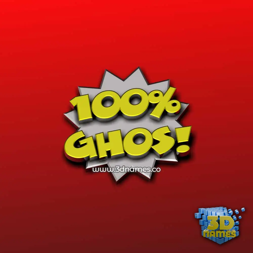 ghos in 100 Percent style - 3D name wallpaper ghos in 100 Percent style - 3D name wallpaper
