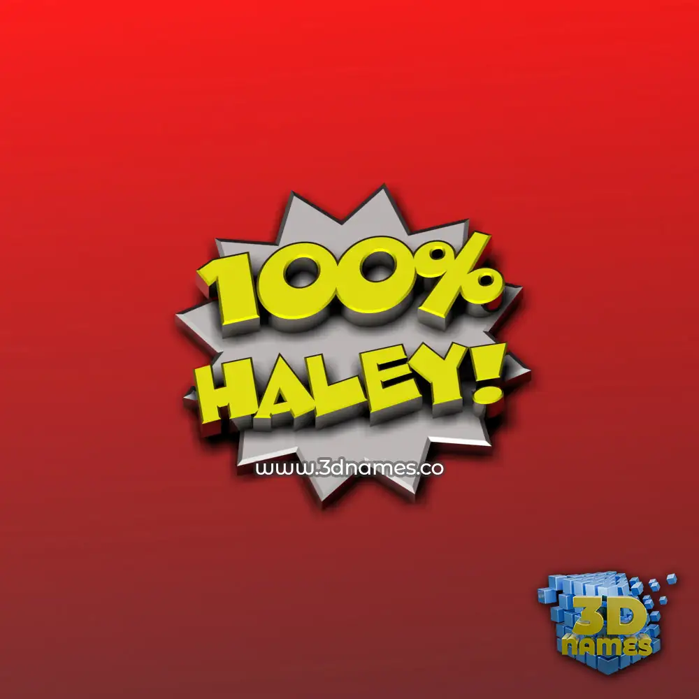 haley in 100 Percent style - 3D name wallpaper haley in 100 Percent style - 3D name wallpaper