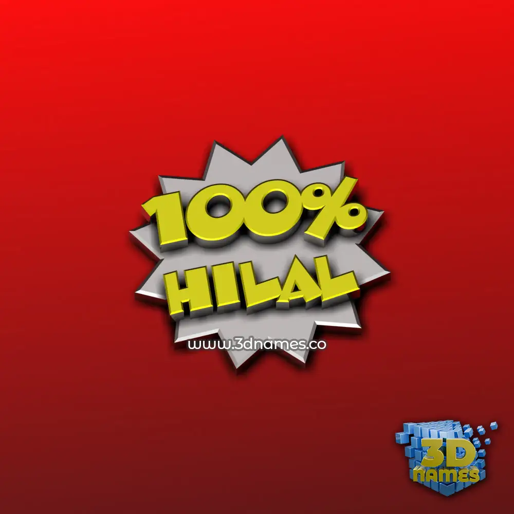 hilal in 100 Percent style - 3D name wallpaper hilal in 100 Percent style - 3D name wallpaper