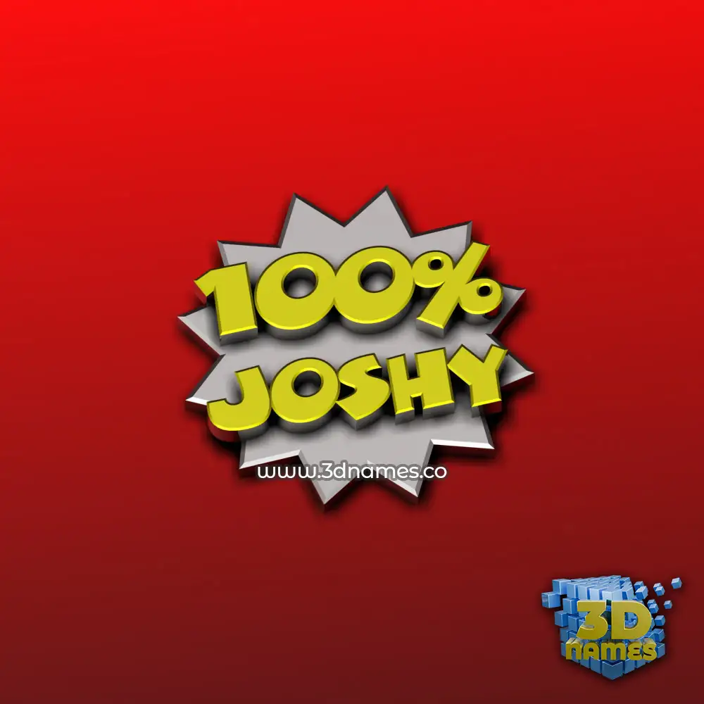 joshy in 100 Percent style - 3D name wallpaper